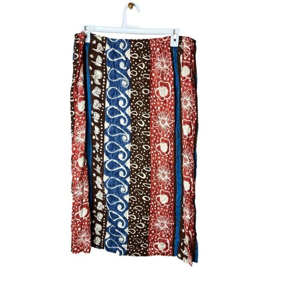 Vintage Paquette Byer California Wrap Maxi Skirt/ Beach Coverup Rayon Size 1X - Picture 5 of 7